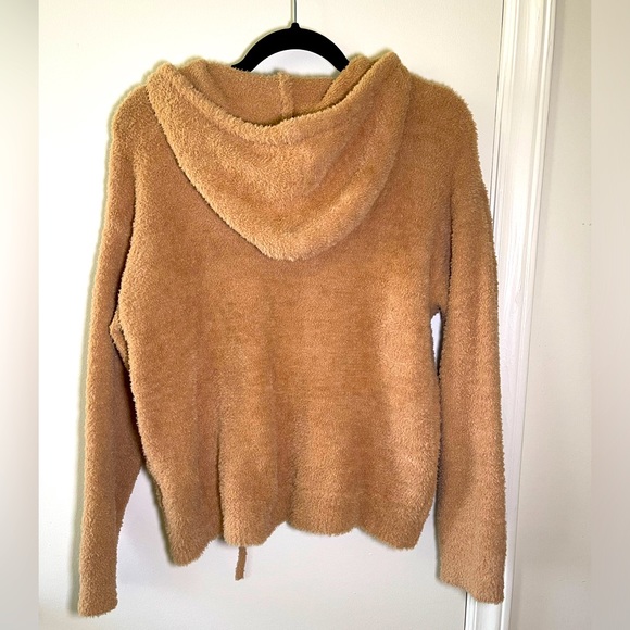 Teddy Drawstring Hoodie in Toffee - Picture 2 of 4